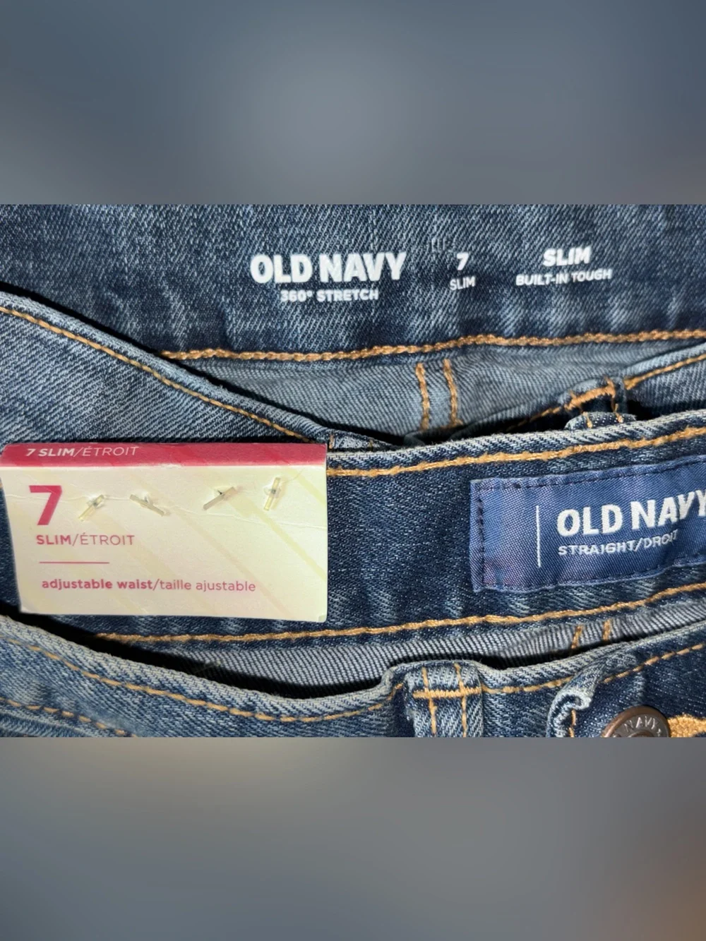 NWT NWOT Old Navy straight and slim jeans bundle boy's 7 slim